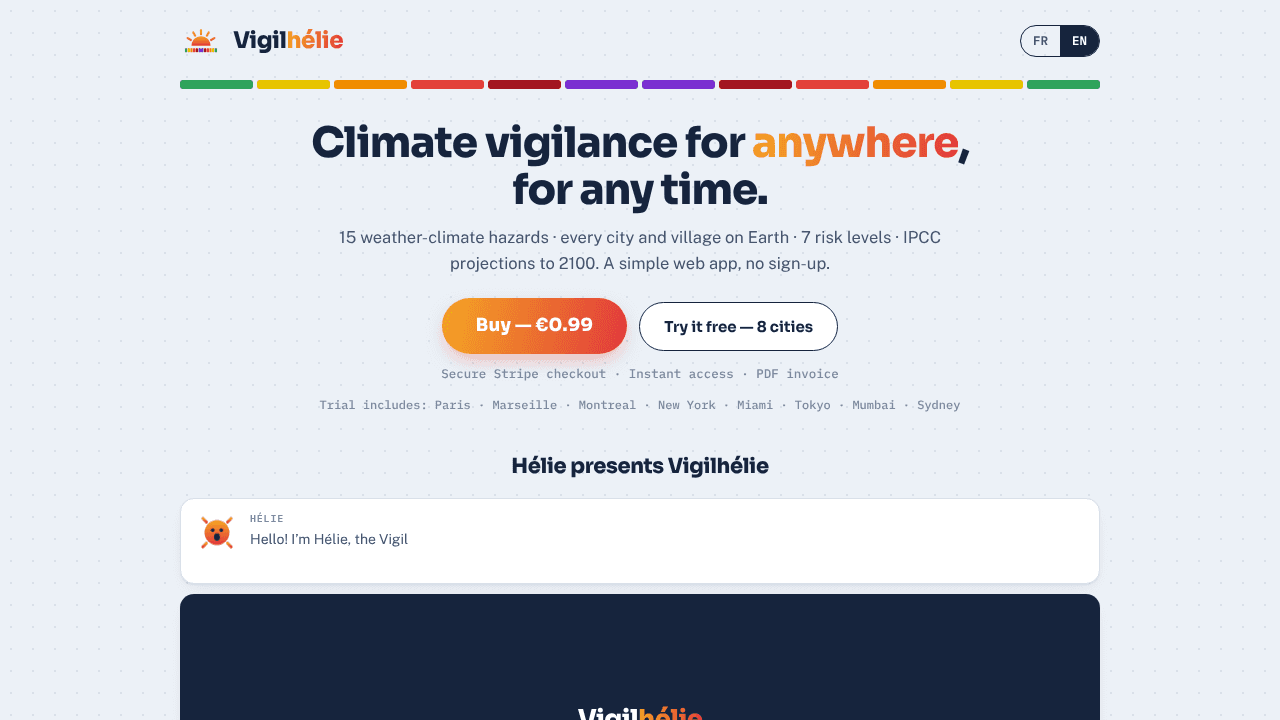 Vigilhélie website screenshot