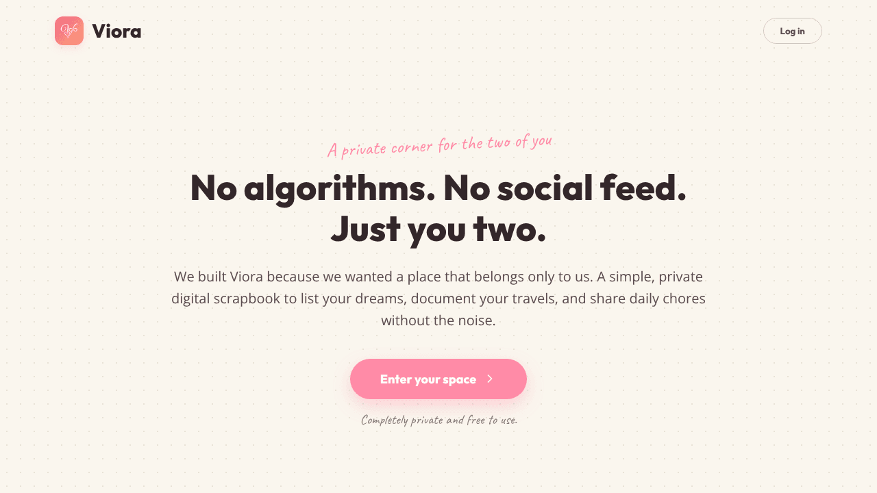 Viora website screenshot