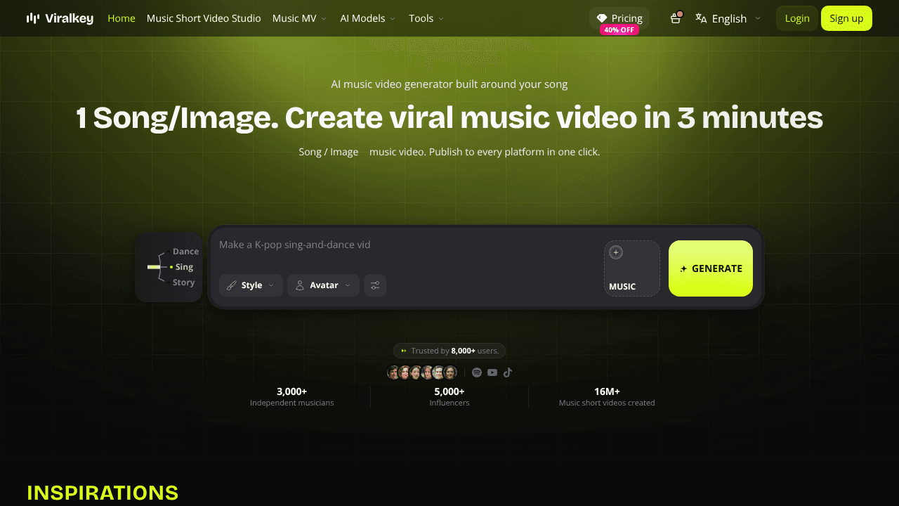 Viralkey website screenshot