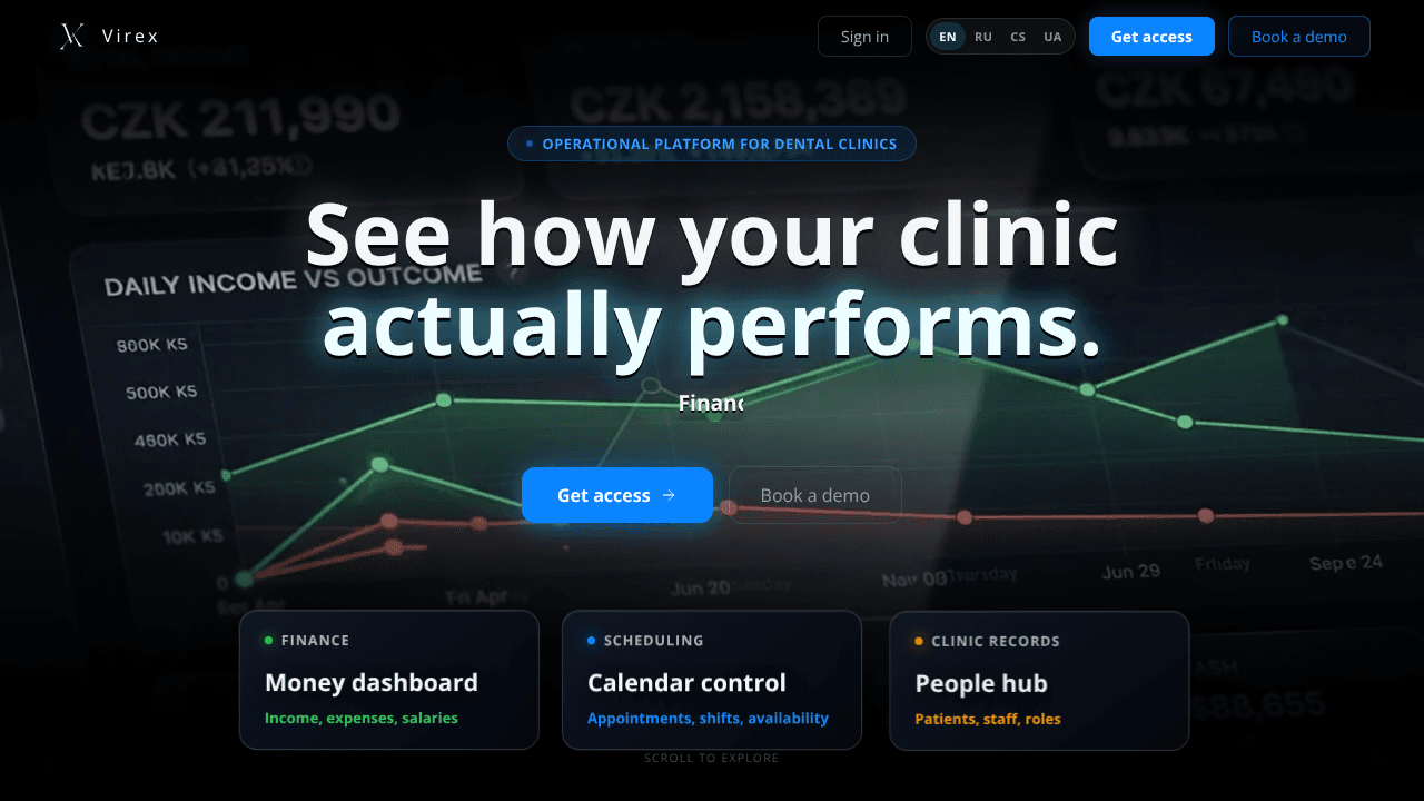 Virex website screenshot