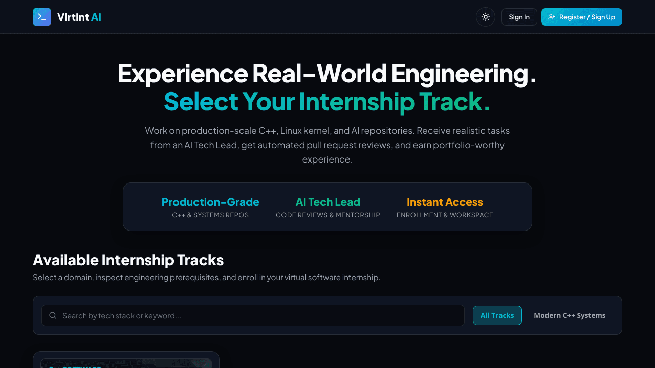 virtint website screenshot