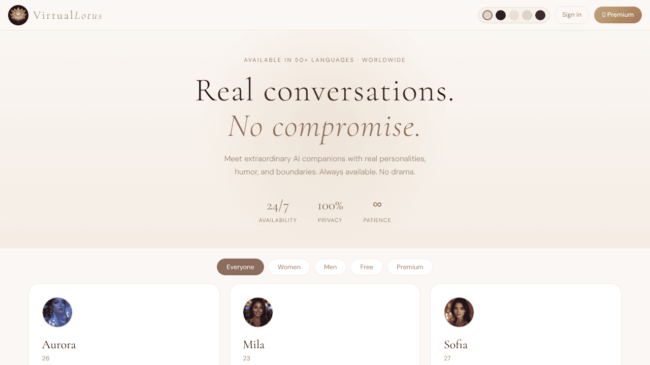 VirtualLotus website screenshot