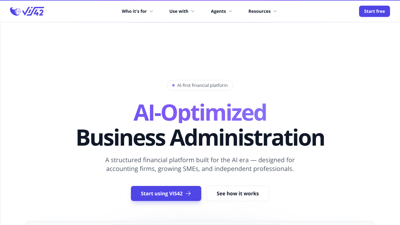 VIS42 website screenshot