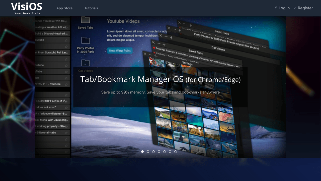 VisiOS - Tab/Bookmark Manager OS