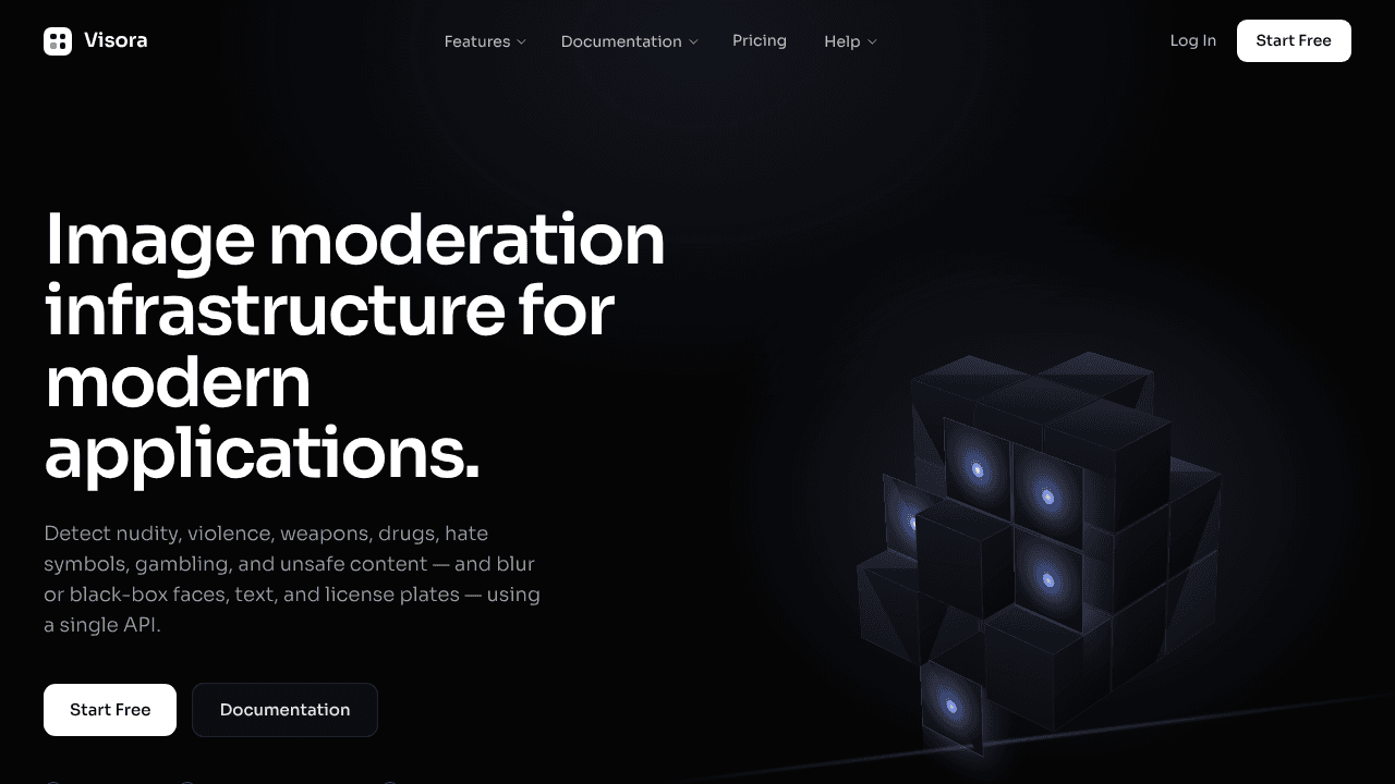 Visora website screenshot