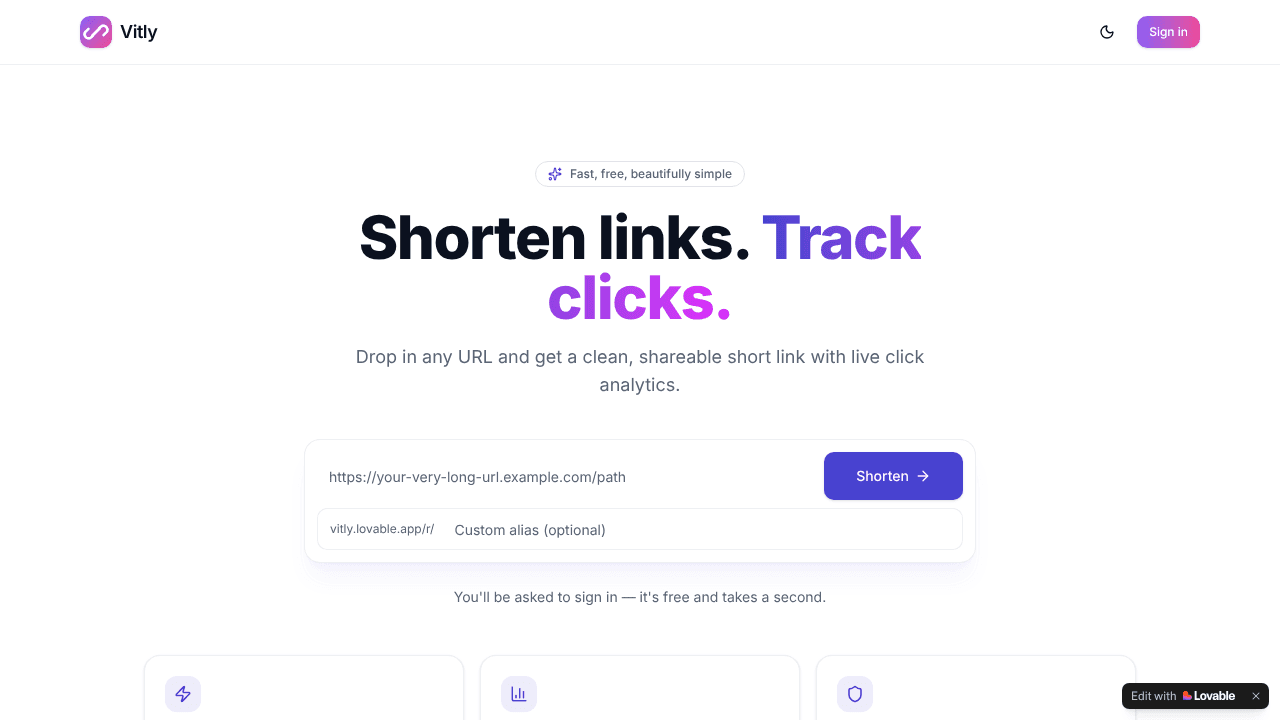 Vitly website screenshot