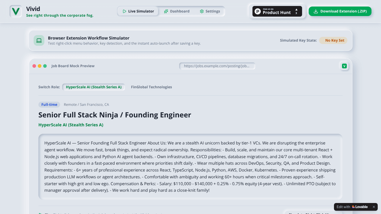 Vivid  website screenshot