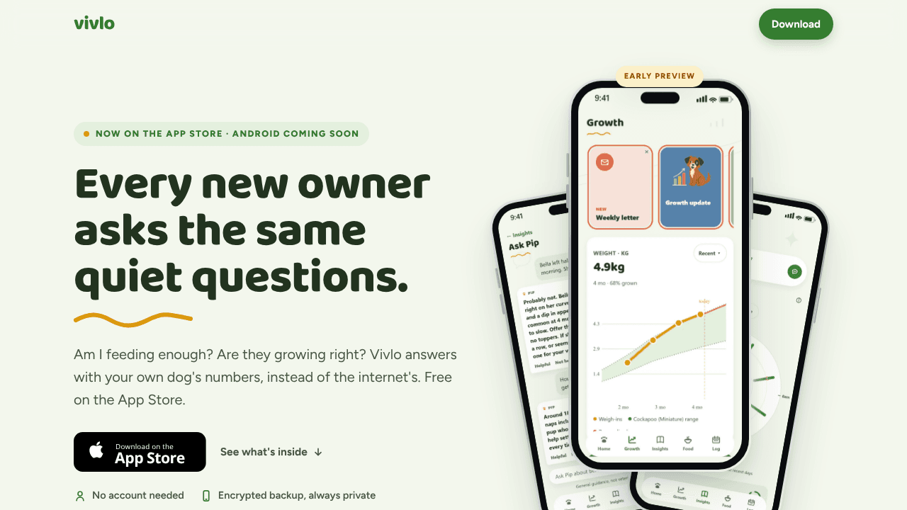 Vivlo website screenshot
