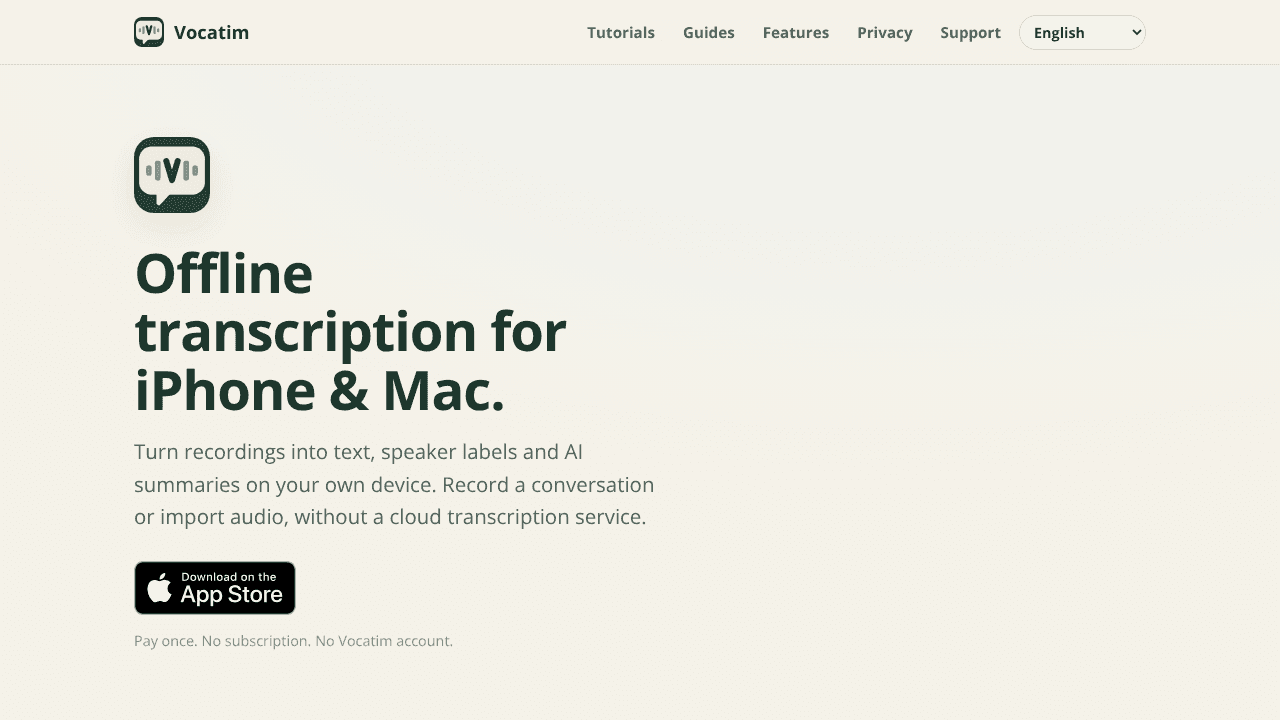 Vocatim website screenshot