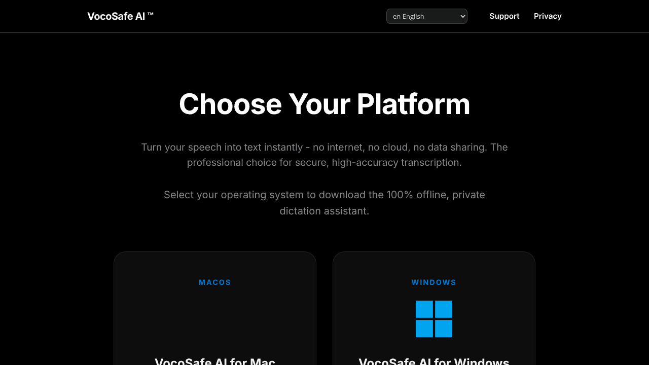  VocoSafe AI website screenshot