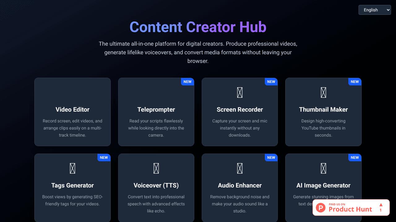 Voice and Vid website screenshot