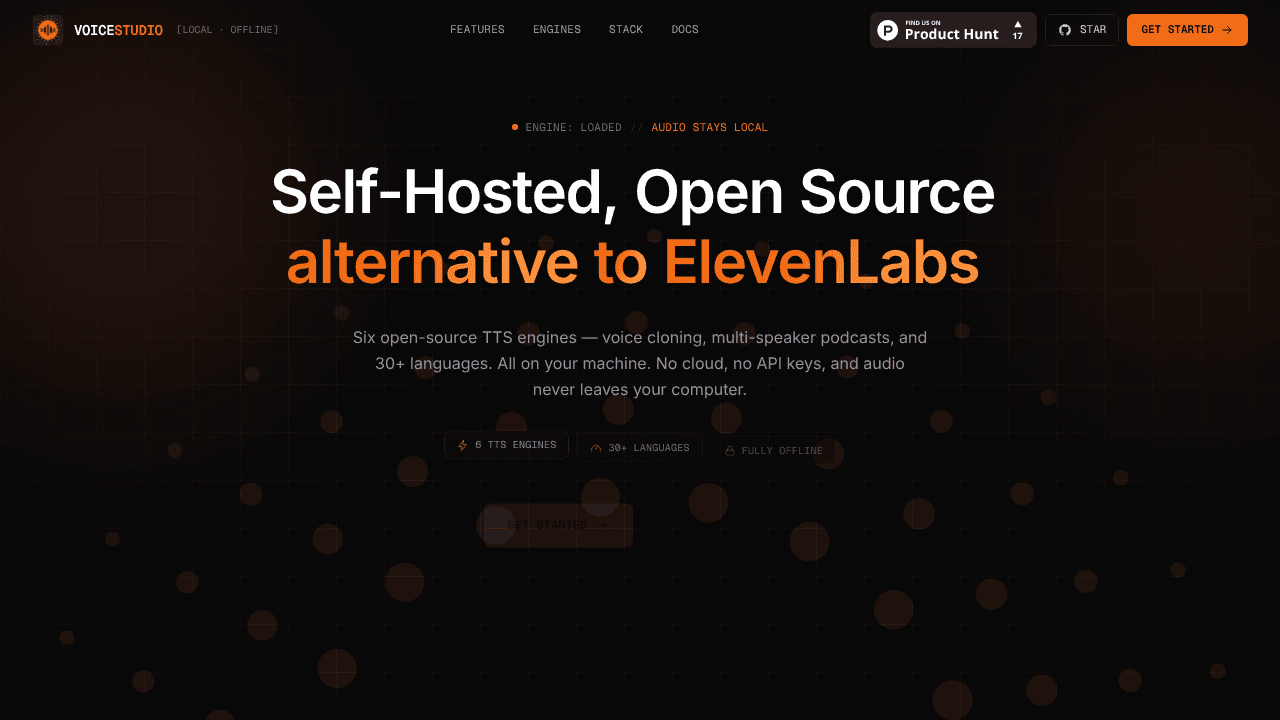 Voice Studio website screenshot