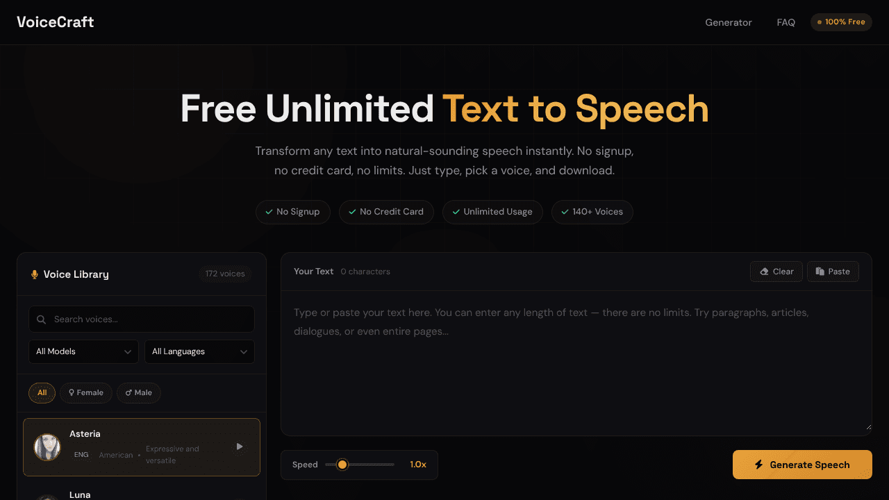 VoiceCraft website screenshot