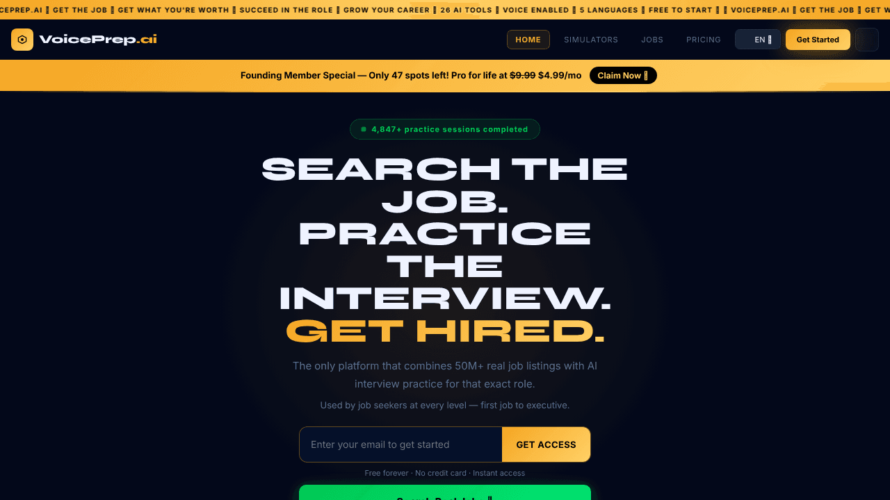 VoicePrep website screenshot