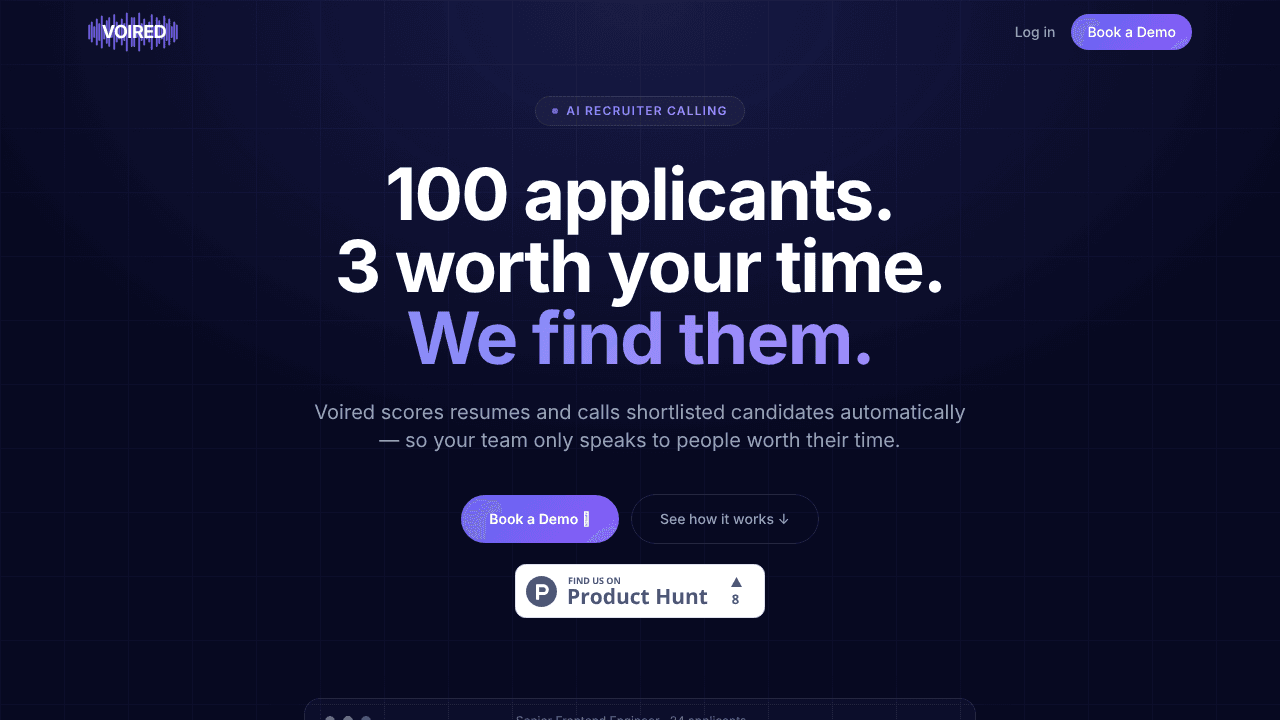 Voired website screenshot