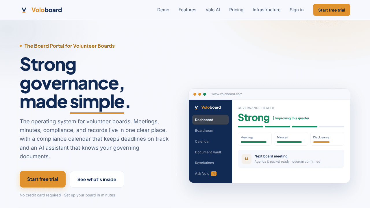 Voloboard website screenshot