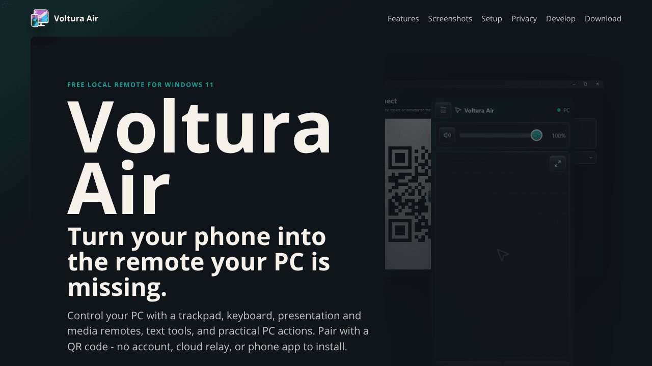 Voltura Air website screenshot