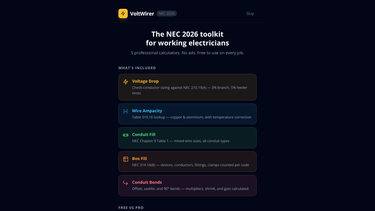 VoltWirer website screenshot
