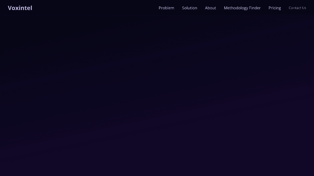 VoxIntel website screenshot