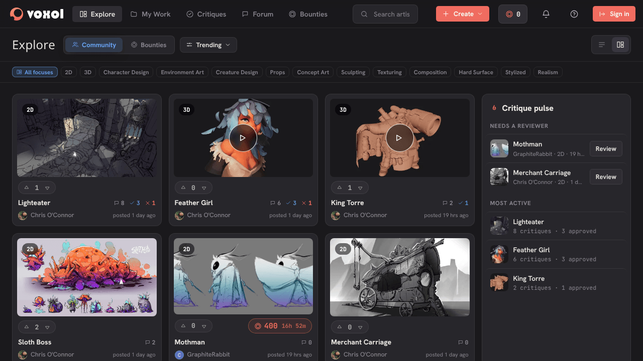 Voxol website screenshot