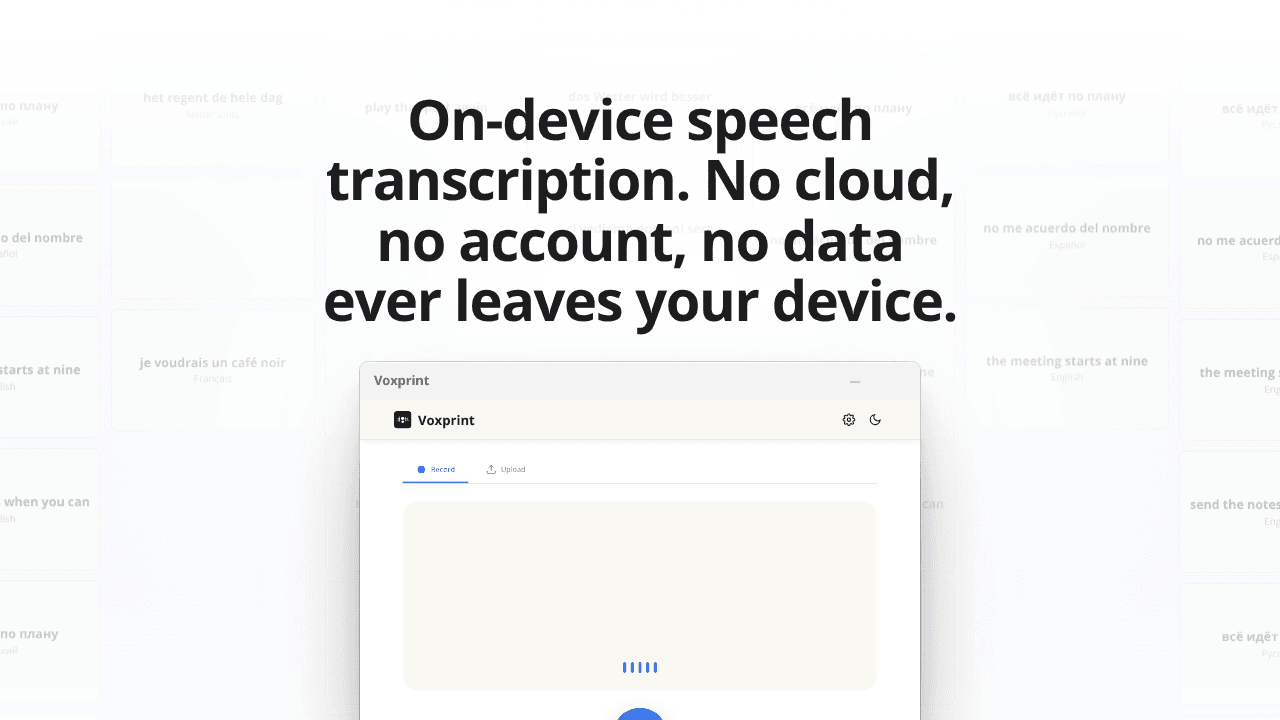 Voxprint website screenshot
