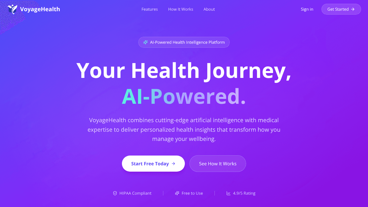 Voyage Health website screenshot