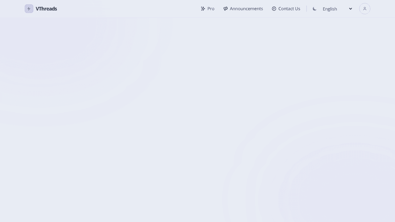 vthreads - Online Video Downloader website screenshot