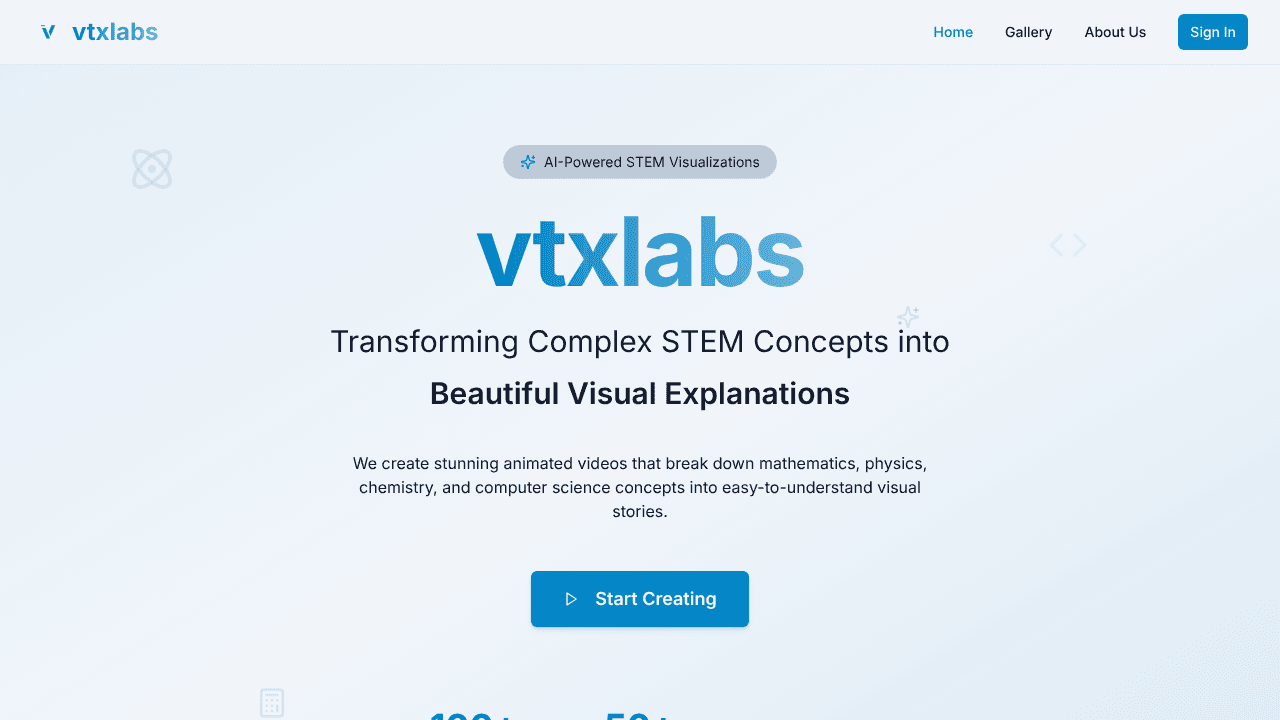 vtxlabs website screenshot