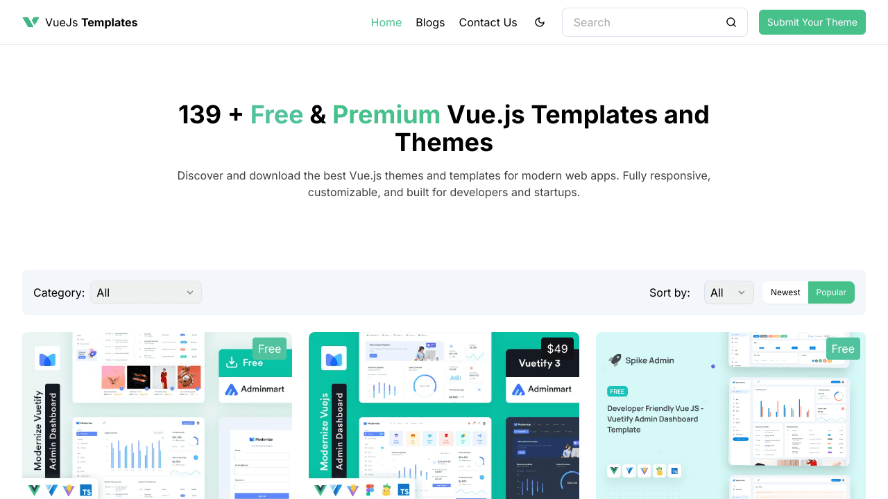 Vuejs Templates