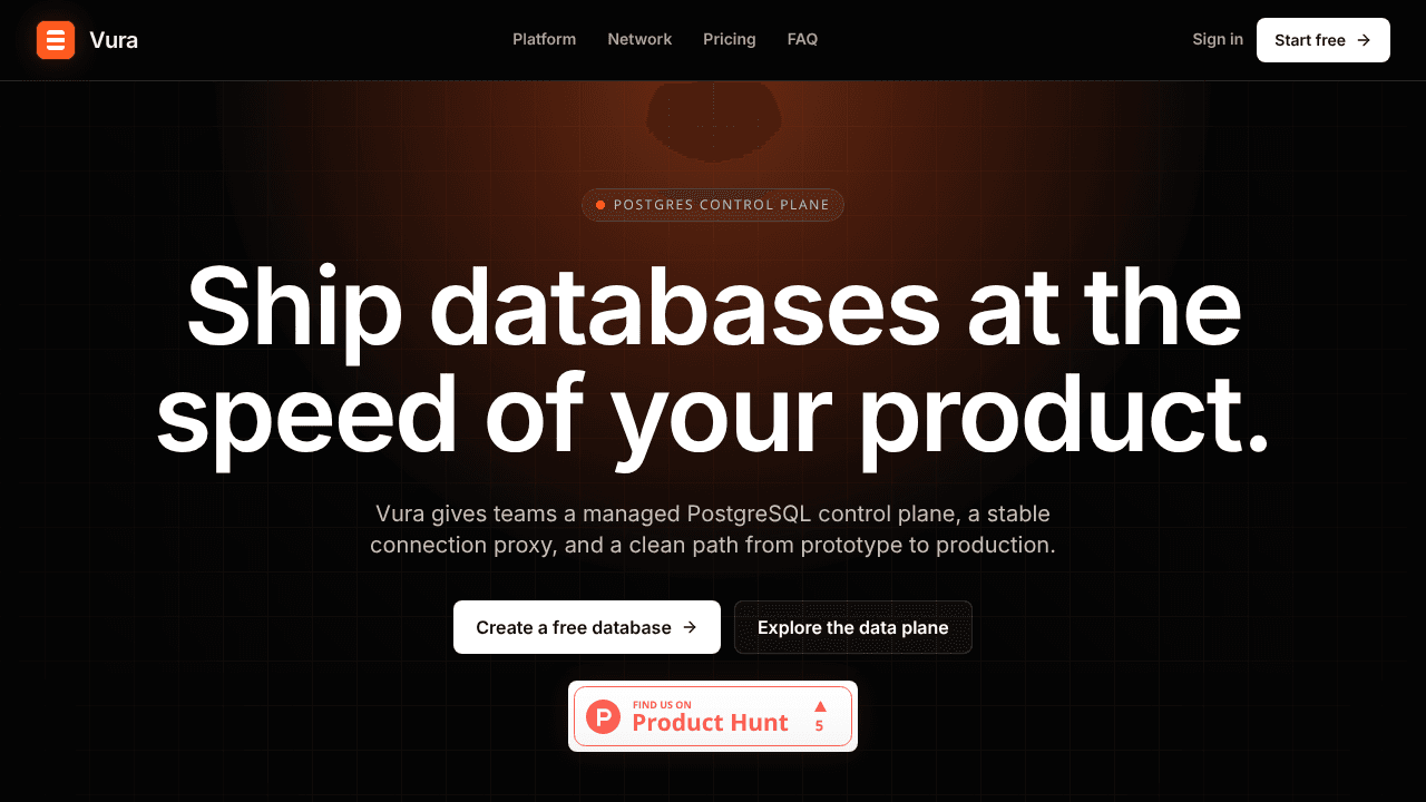 Vura website screenshot