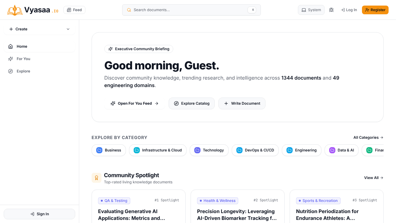 Vyasaa.io website screenshot