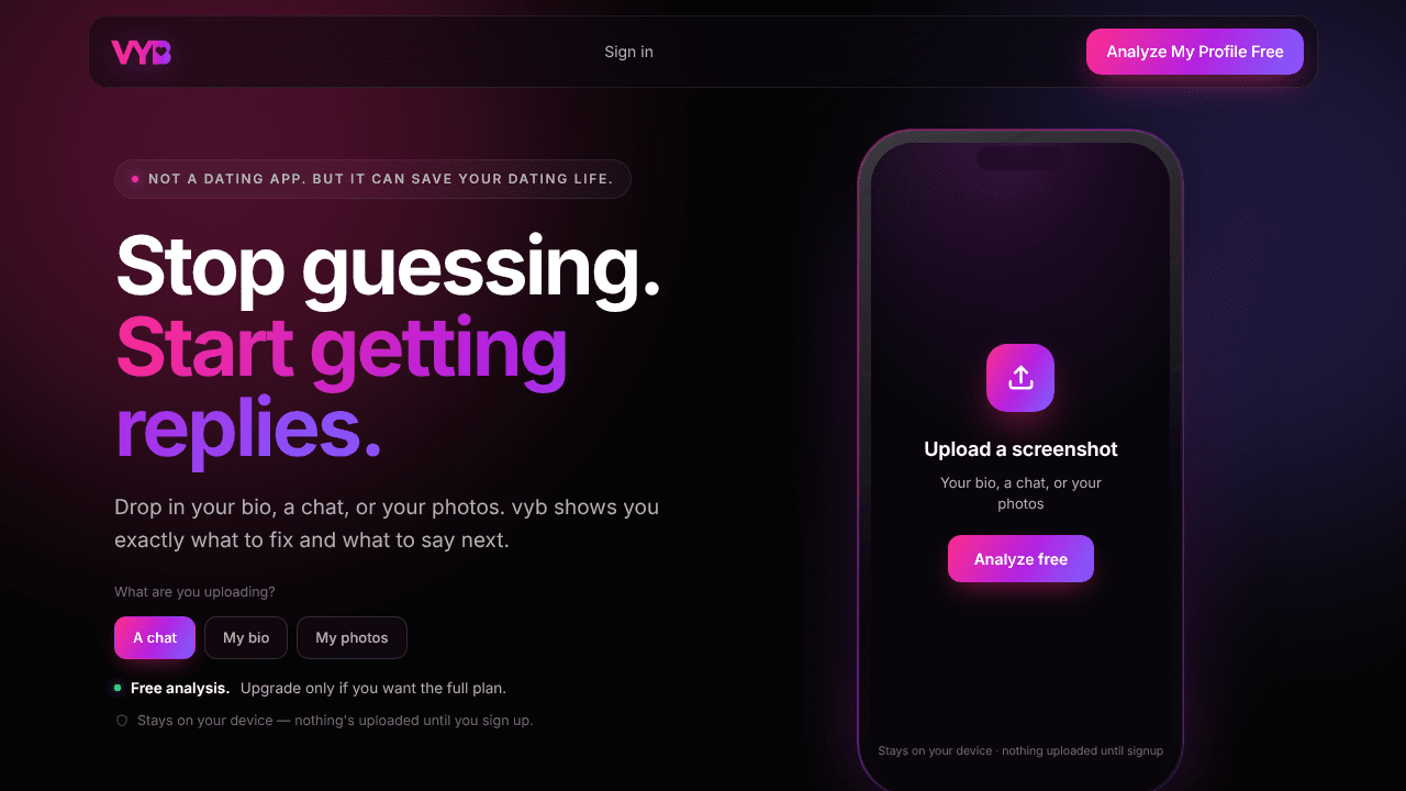 vyb website screenshot