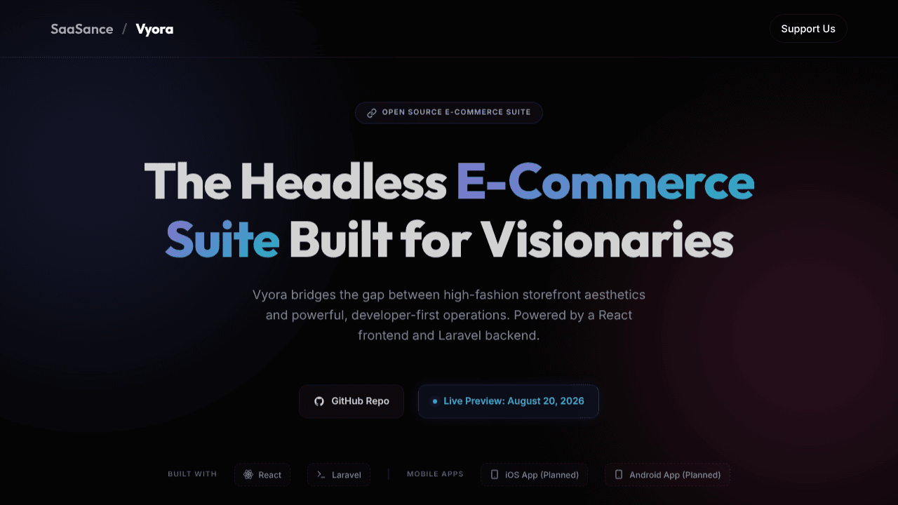 Vyora by SaaSance website screenshot