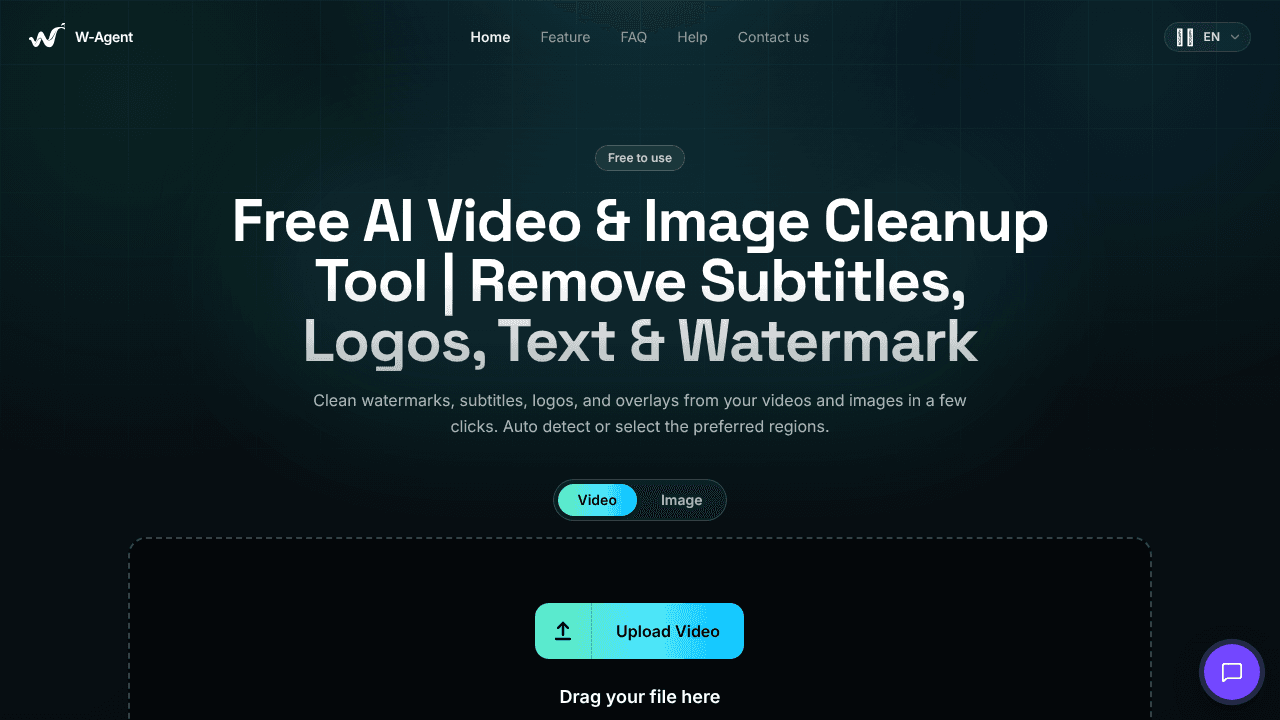 W-Agent website screenshot