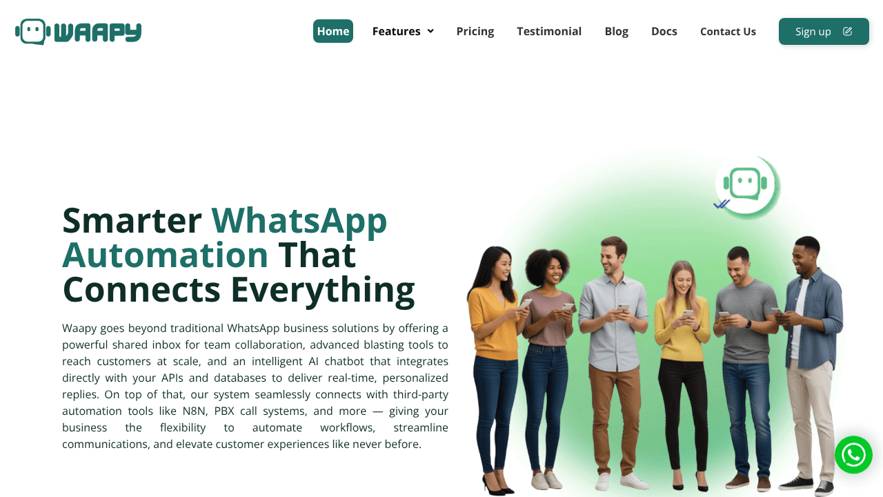 WaaPY - Omnichannel AI Messaging CRM  website screenshot