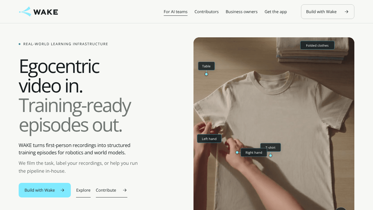 WAKE website screenshot