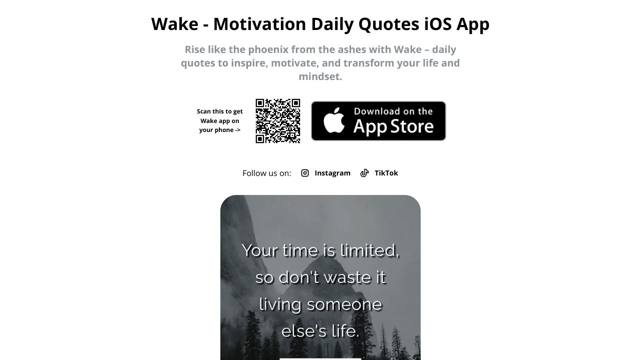 Wake - AI Motivation Quotes App