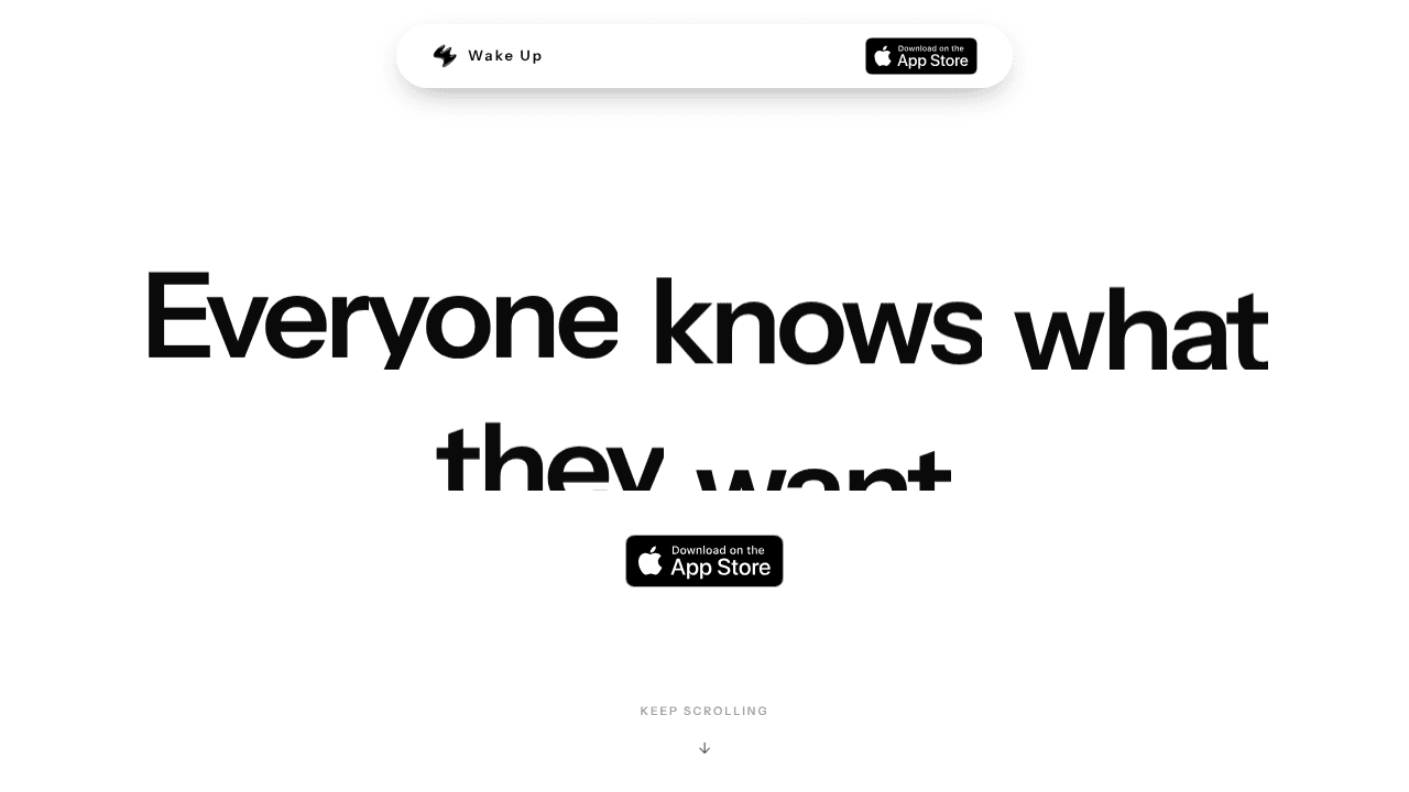 WakeUp: Alarm Clock & Goals website screenshot