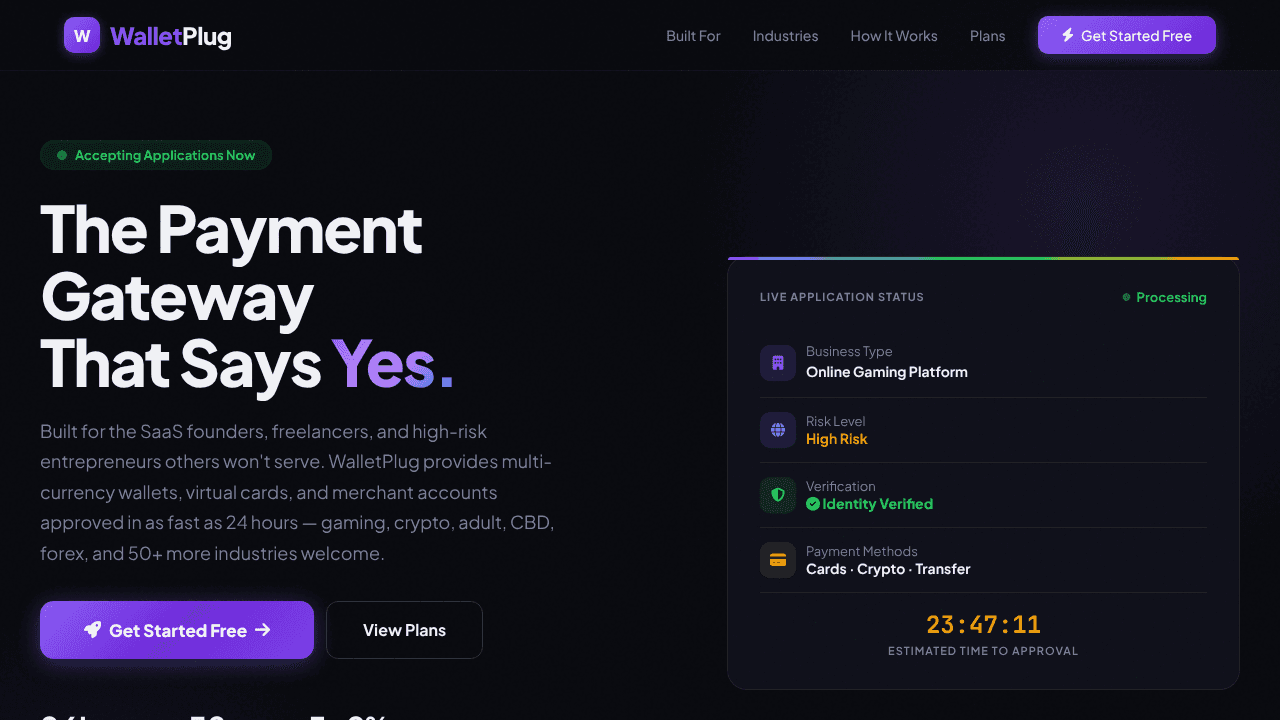 WalletPlug website screenshot