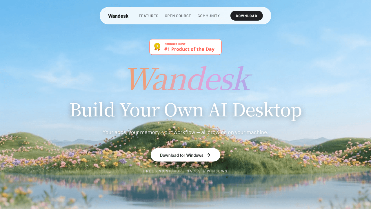 Wandesk website screenshot