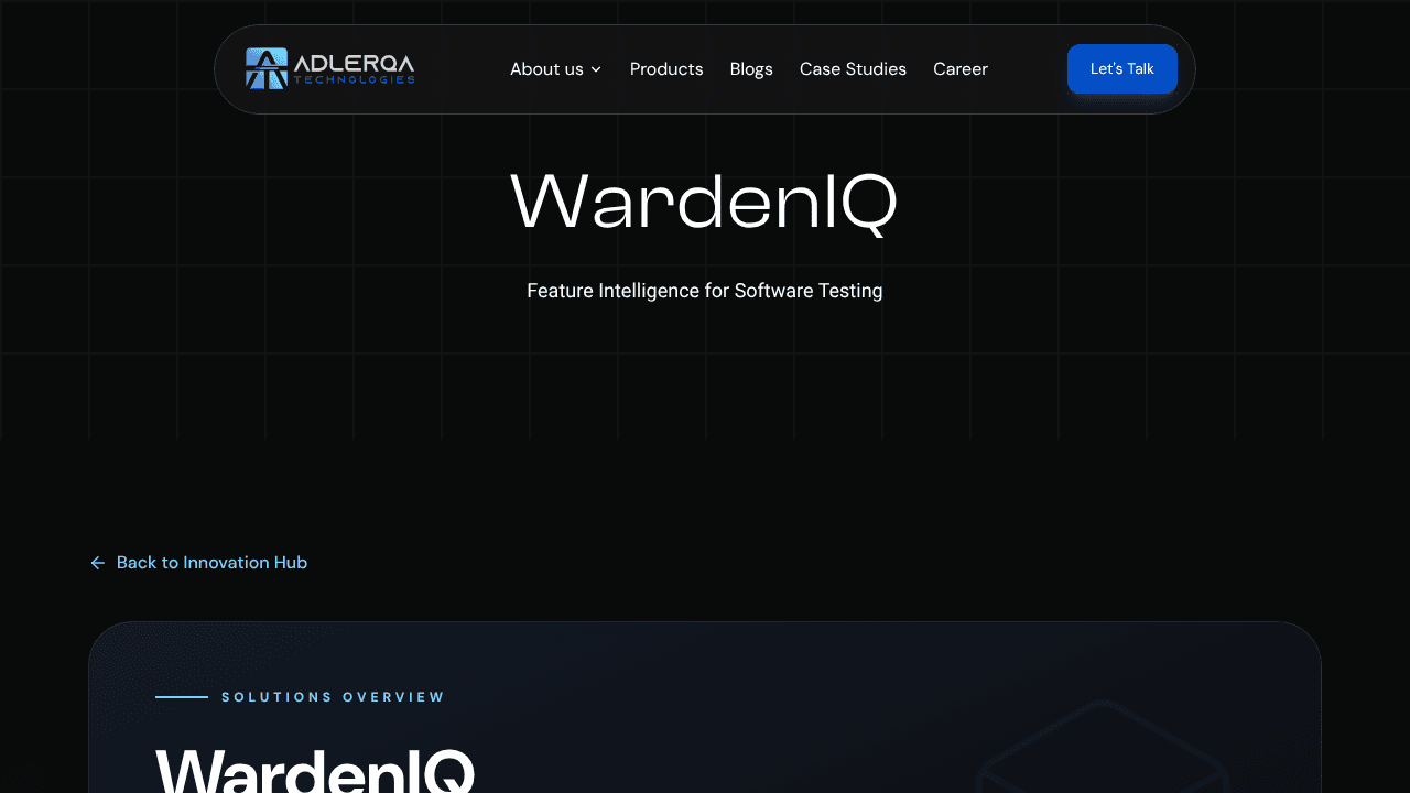 WardenIQ website screenshot
