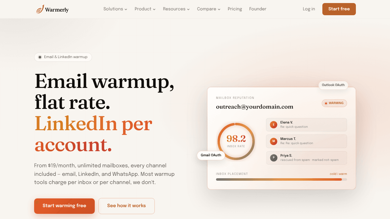 Warmerly website screenshot
