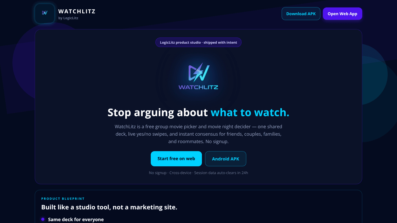 WatchLitz website screenshot