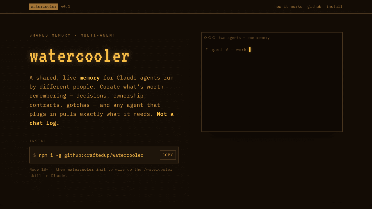 Watercooler website screenshot