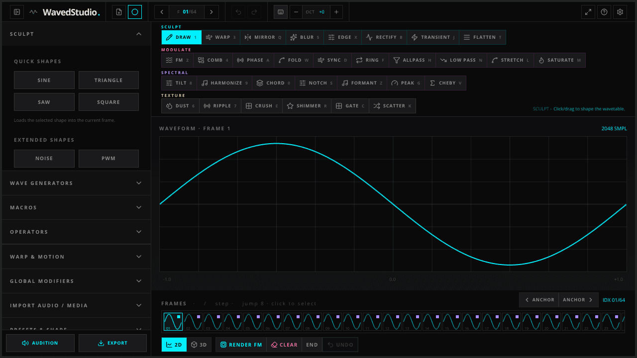 Waved Studio website screenshot
