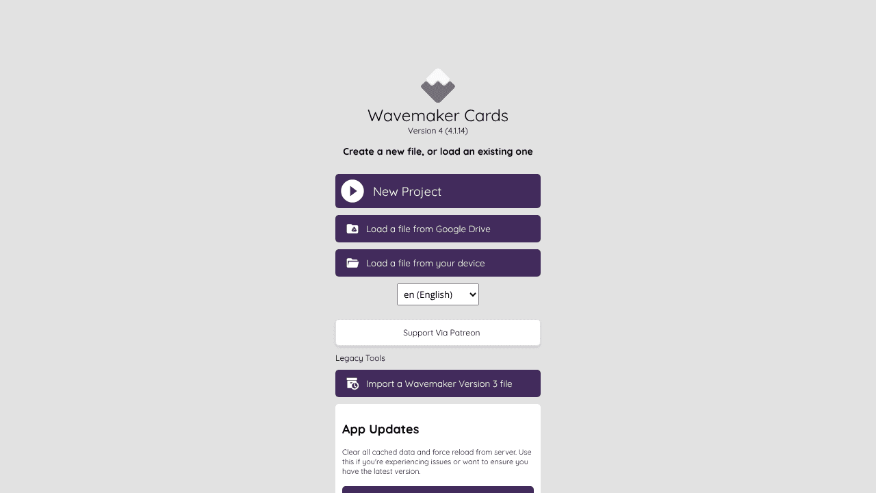 Wavemaker Cards  website screenshot