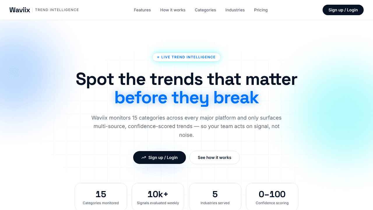 Waviix website screenshot