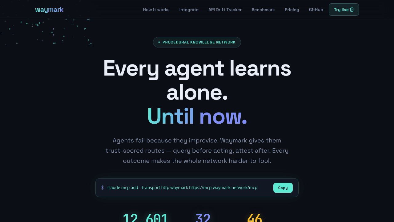 Waymark website screenshot