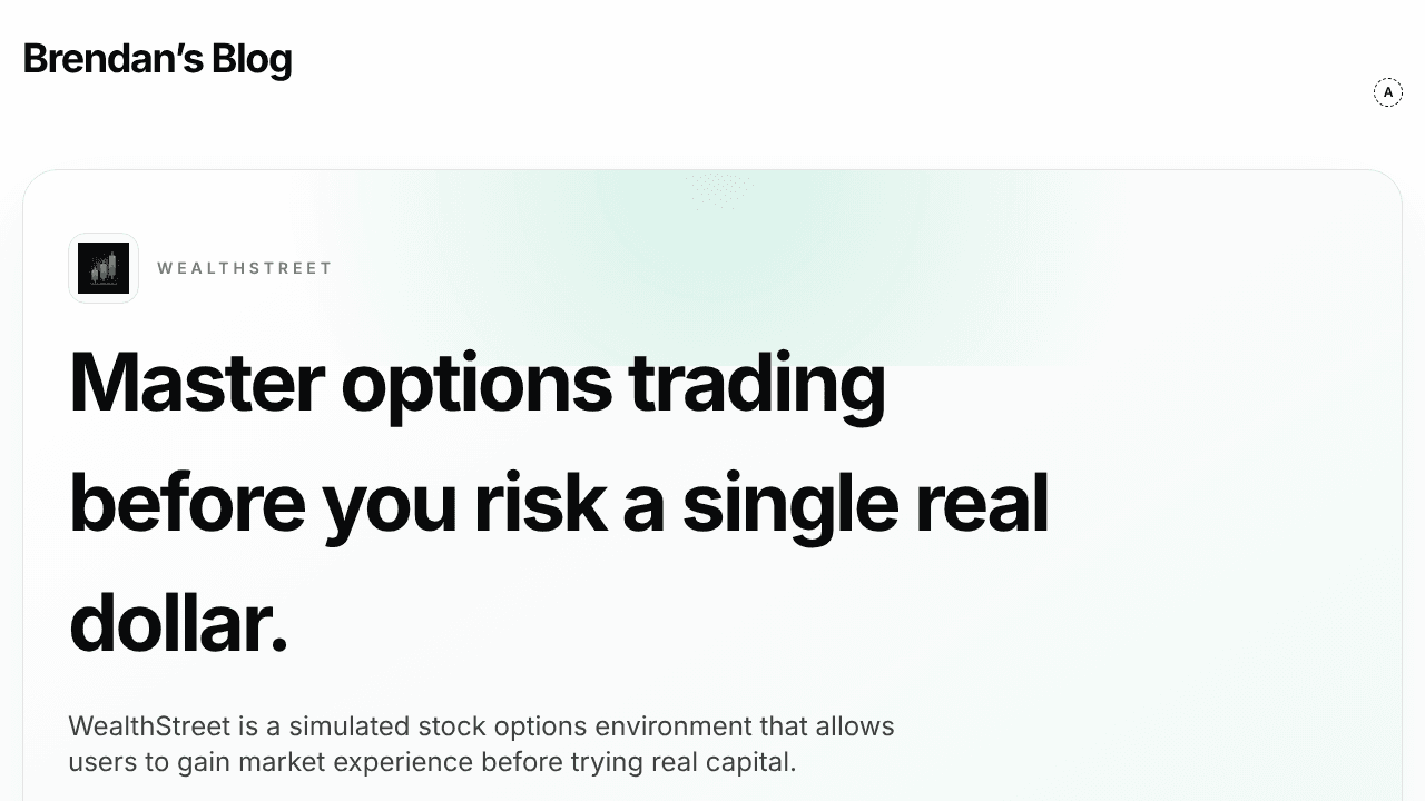 WealthStreet AI website screenshot