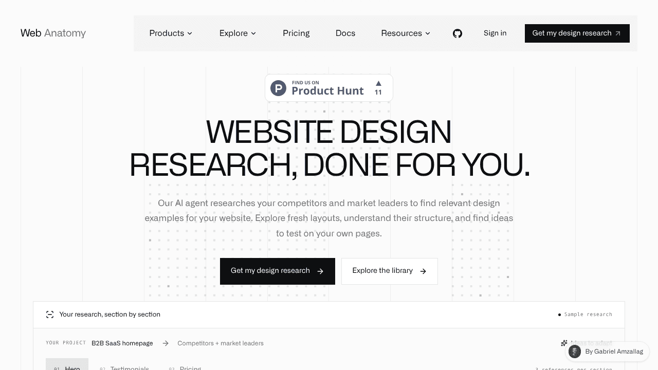 Web Anatomy website screenshot